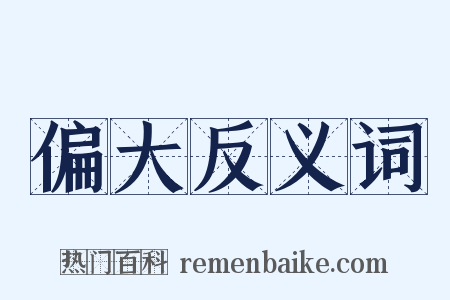 偏大反义词是什么意思的图片